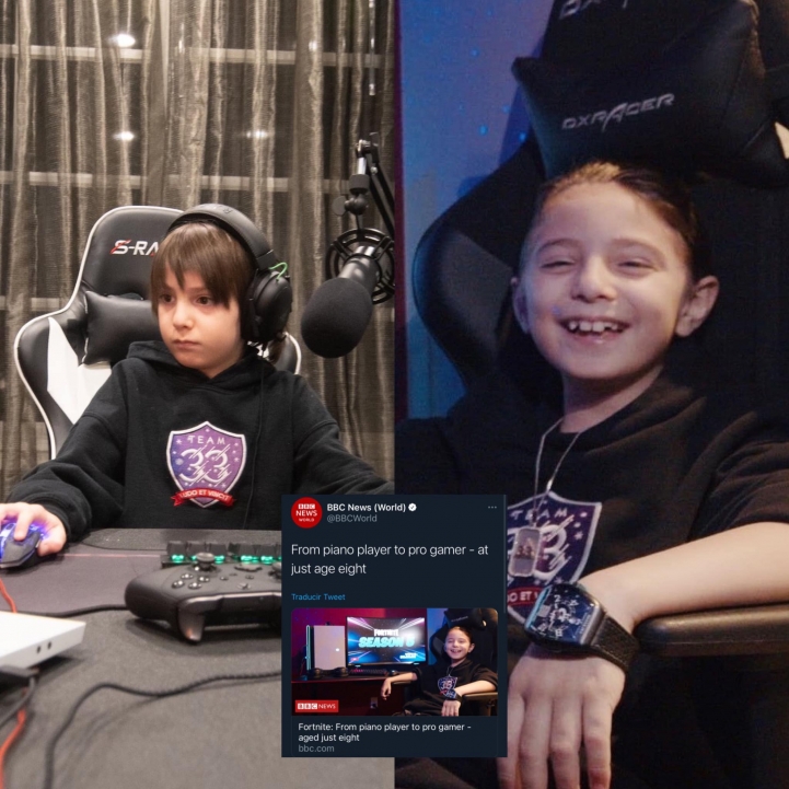 Niño de 8 años se une a equipo profesional