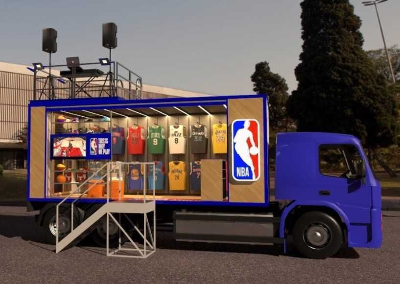La NBA estrena en Brasil su nuevo formato de tienda sobre ruedas: ‘NBA Store Truck’